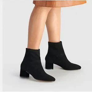 Coach Gracie Suede Bootie, Black, Size 7B